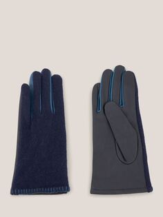 Кожаные перчатки Люси White Stuff, темно-синий