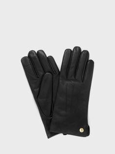 Кожаные перчатки Otillia с отделкой искусственным мехом Hobbs, черный Hobbs