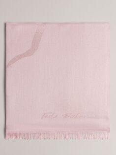 Шарф Shersa с цветочным логотипом Ted Baker, светло-розовый