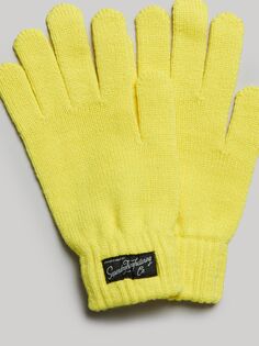 Перчатки с логотипом Essential Superdry, желтый