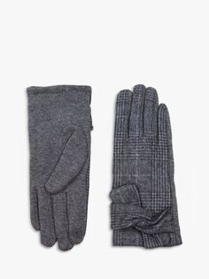 Клетчатые перчатки с принтом HotSquash, серый