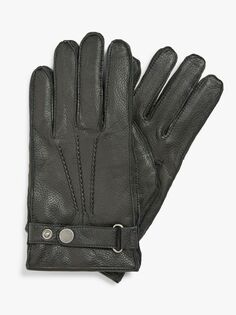 Премиальные кожаные перчатки John Lewis, черный