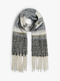 Полосатый шарф-одеяло James Lakeland, черный