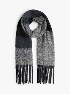 Асимметричный клетчатый шарф James Lakeland, серый