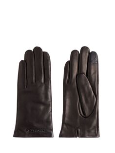 Кожаные перчатки Calvin Klein, черный