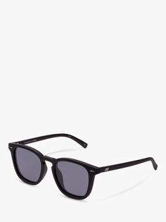 Поляризованные солнцезащитные очки унисекс No Biggie в D-образной оправе Le Specs, черный/серый