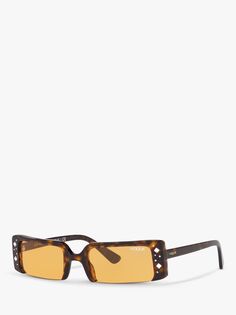 VO5280SB Женские прямоугольные солнцезащитные очки Soho Vogue, темная гавана/желтый