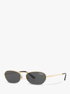 VO4107S Женские овальные солнцезащитные очки Vogue, золотой/серый