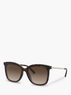 MK2079U Женские квадратные солнцезащитные очки Zermatt Michael Kors, темно-черепаховый/коричневый градиент