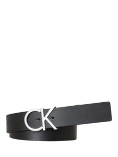 Регулируемый кожаный ремень Calvin Klein, черный