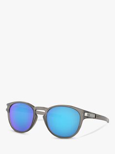 OO9265 Мужские поляризованные овальные солнцезащитные очки Prizm с защелкой Oakley, матовый серый чернильный/зеркальный синий