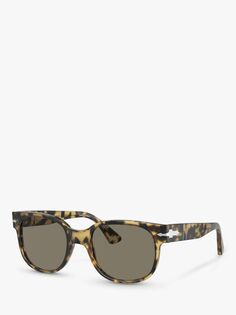 PO3257S Квадратные солнцезащитные очки унисекс Persol, коричневый/бежевый панцирь черепахи