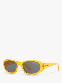 AN4266 Мужские поляризационные прямоугольные солнцезащитные очки Arnette, прозрачный желтый/серый
