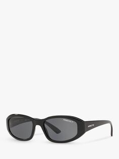 AN4266 Мужские поляризационные прямоугольные солнцезащитные очки Arnette, черный/серый