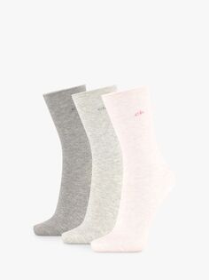 Носки Emma Roll Top до щиколотки Calvin Klein, светло-розовый/серый комбо 006