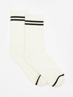 Спортивные носки Nell в полоску HUSH, белая/черная полоса