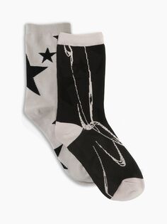 Носки до щиколотки с узором Mist &amp; Orion Tutti &amp; Co, черный/мульти