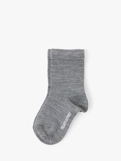 Детские носки из смеси мериноса Polarn O. Pyret, серый