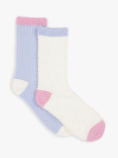 Уютные носки в рубчик John Lewis, фиолетовый