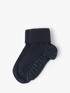 Детские носки с рулонным верхом из смесовой шерсти мериноса Polarn O. Pyret, синий