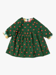 Двустороннее вельветовое платье с принтом Baby Apple Little Green Radicals, мульти