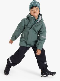 Детское водонепроницаемое пальто-ракушка Polarn O. Pyret, зеленый