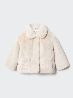Пальто из искусственного меха Baby Bear Mango, белый