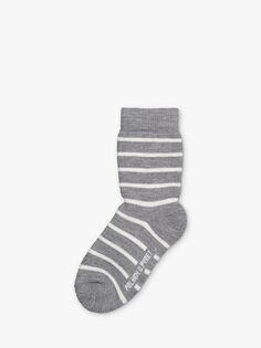 Детские махровые шерстяные носки Polarn O. Pyret, серый