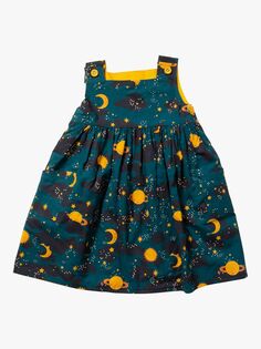 Детское двустороннее платье в тонкую полоску Saturn Nights Little Green Radicals, синий