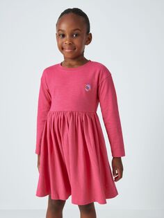 Детское свободное платье из джерси Planet John Lewis ANYDAY, кармин