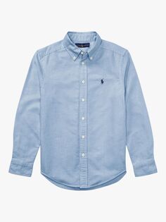 Детская оксфордская рубашка-поло Ralph Lauren, синий