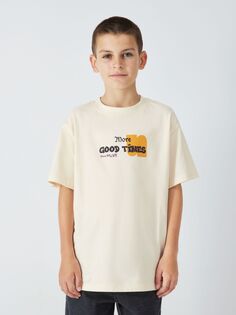 Детская футболка с рисунком Good Times John Lewis, белый
