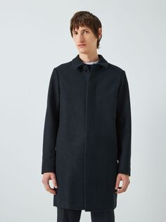 Пальто из смесовой шерсти Kin, темно-синяя текстура