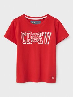 Детская футболка с логотипом Totally Oarsome Crew Clothing, ярко-красный