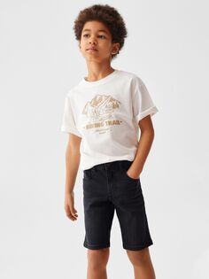 Детские джинсовые шорты John Cotton Mango, открытый серый