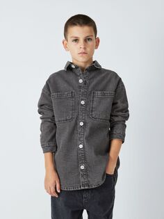 Детская джинсовая рубашка John Lewis, серый