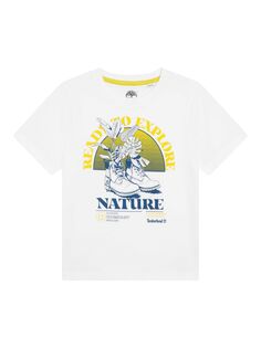Детская футболка Готовы исследовать природу Timberland, белый