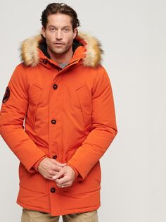 Парка Everest с капюшоном из искусственного меха Superdry, пюре из тыквы