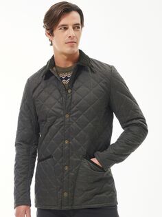 Стеганая куртка в клетку Heritage Liddesdale Barbour, оливковое