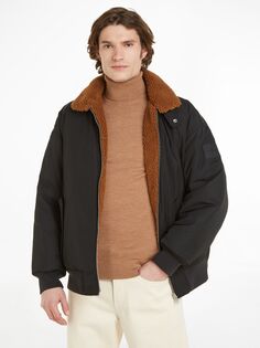Джинсовая двусторонняя куртка из шерпы Calvin Klein, черный