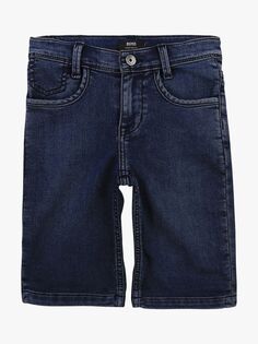 Детские джинсовые шорты-бермуды HUGO BOSS, камень