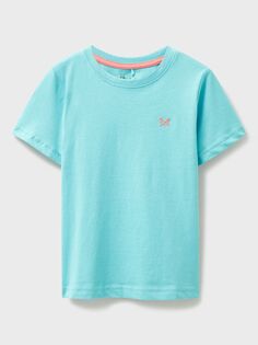 Детская однотонная футболка Crew Clothing, синий