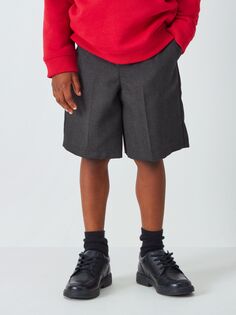 Устойчивые к пятнам школьные шорты с регулируемой талией для мальчиков John Lewis, серый