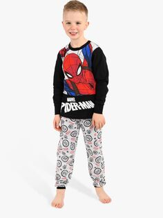 Детская пижама с человеком-пауком Brand Threads, черный мульти