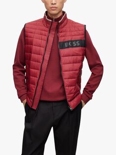 Утепленный жилет BOSS Darolan 602 HUGO BOSS, темно-красный