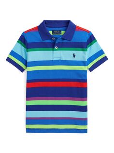Детская полосатая рубашка-поло Ralph Lauren, тихоокеанская полоса