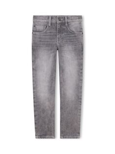 Детские джинсы узкого кроя из денима Timberland, серый