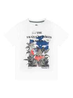 Детская футболка Следы Северной Америки Timberland, белый