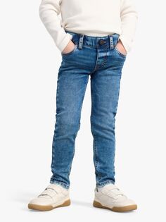 Детские узкие джинсы средней степени стирки Lindex, синий
