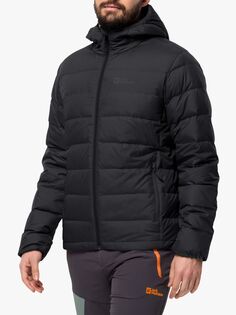 Мужская куртка с капюшоном Ather Down Jack Wolfskin, черный